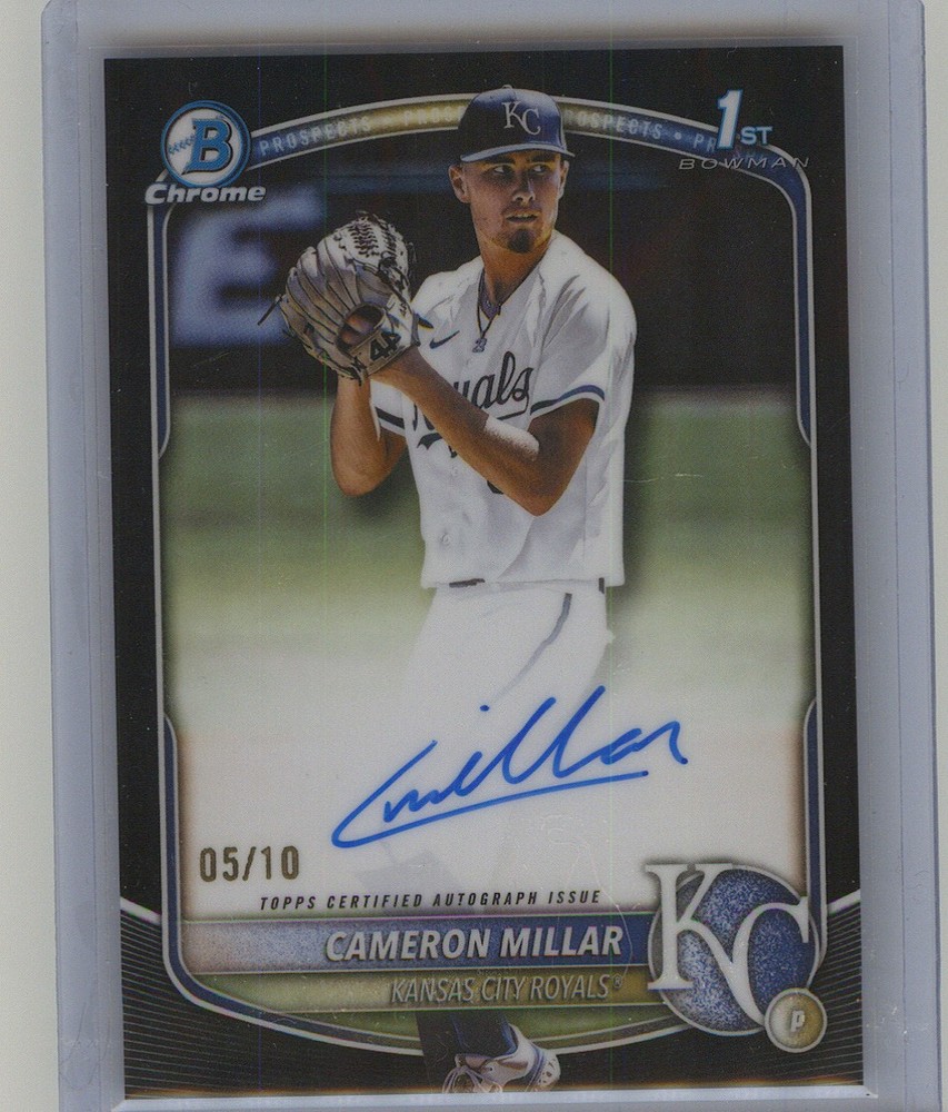 2025 Bowman Draft #CPA-CMI Cameron Millar Chrome Auto Black Refractor #/10