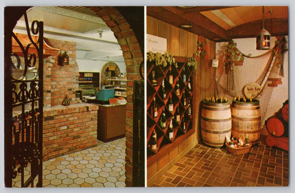 Frankenmuth, Michigan Bavarian Inn Wine Keller int., barrels & racks, Chrome