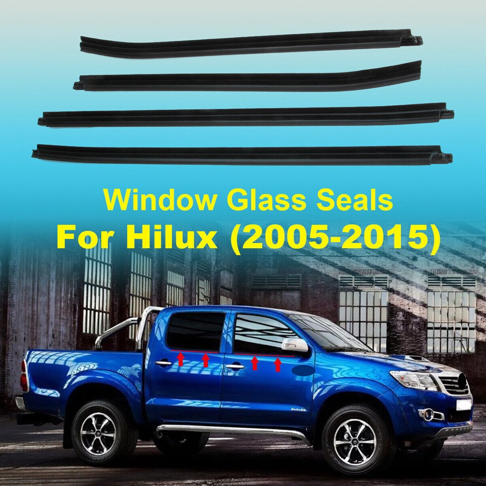 Toyota Hilux SR5 VIGO MK6 2005-2015 4-Piece Window Door Weather Seal Strips