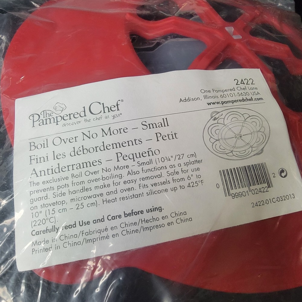 Pampered Chef Boil Over Preventer Small Microwave Safe New In Package
