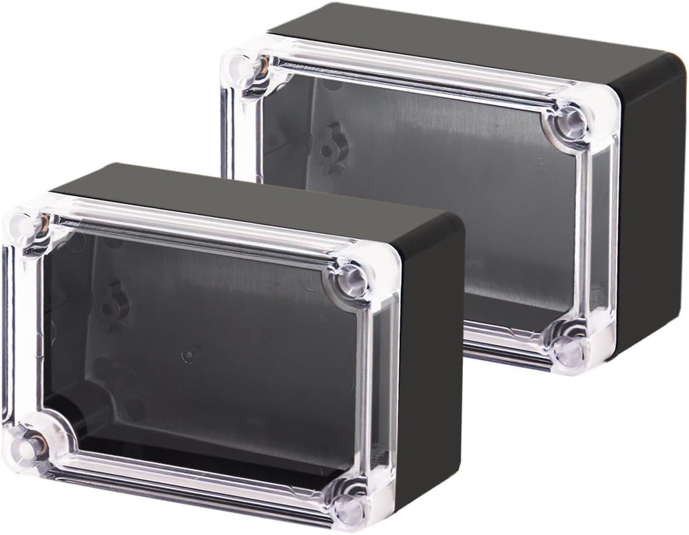 Project Box IP65 Waterproof Junction Box ABS Plastic Black Electrical Boxes DIY-image