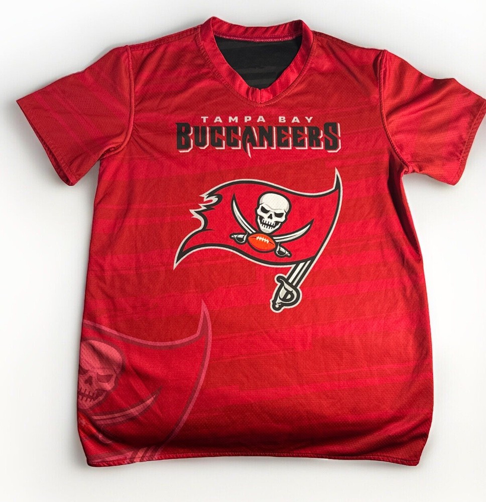 Tampa Bay Buccaneers Reversible Youth XL Flag Football Jersey Black and Red