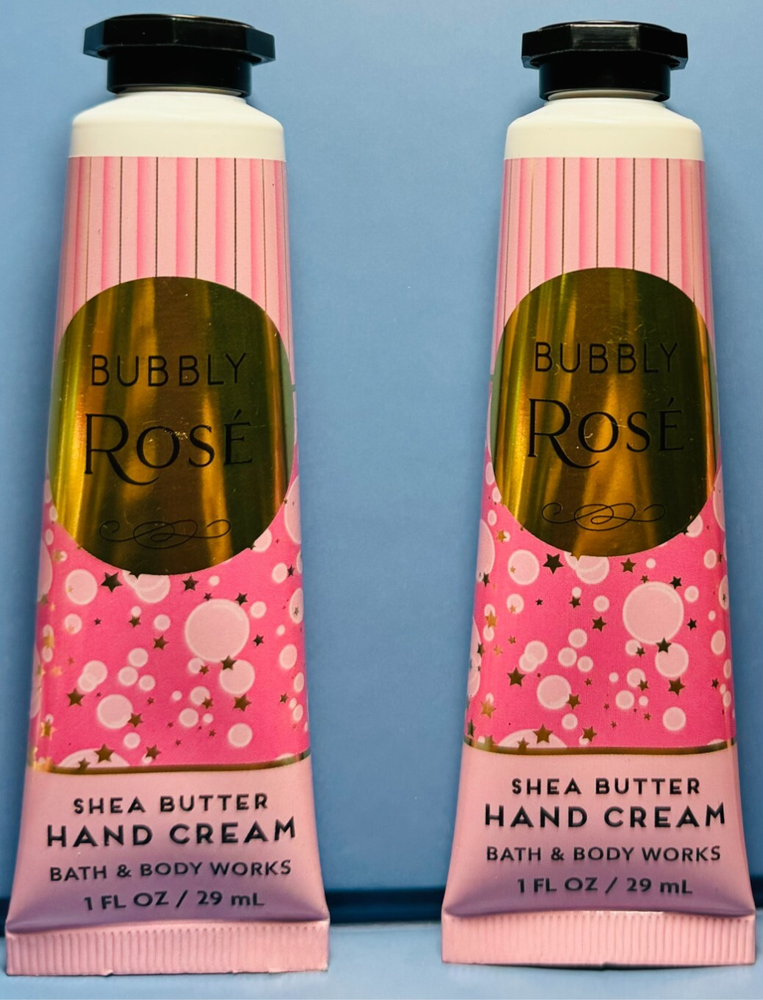 NEW - BUBBLY ROSE' - 2X -  TRAVEL HAND CREAM - Bath & Body Works - FREE SHIP