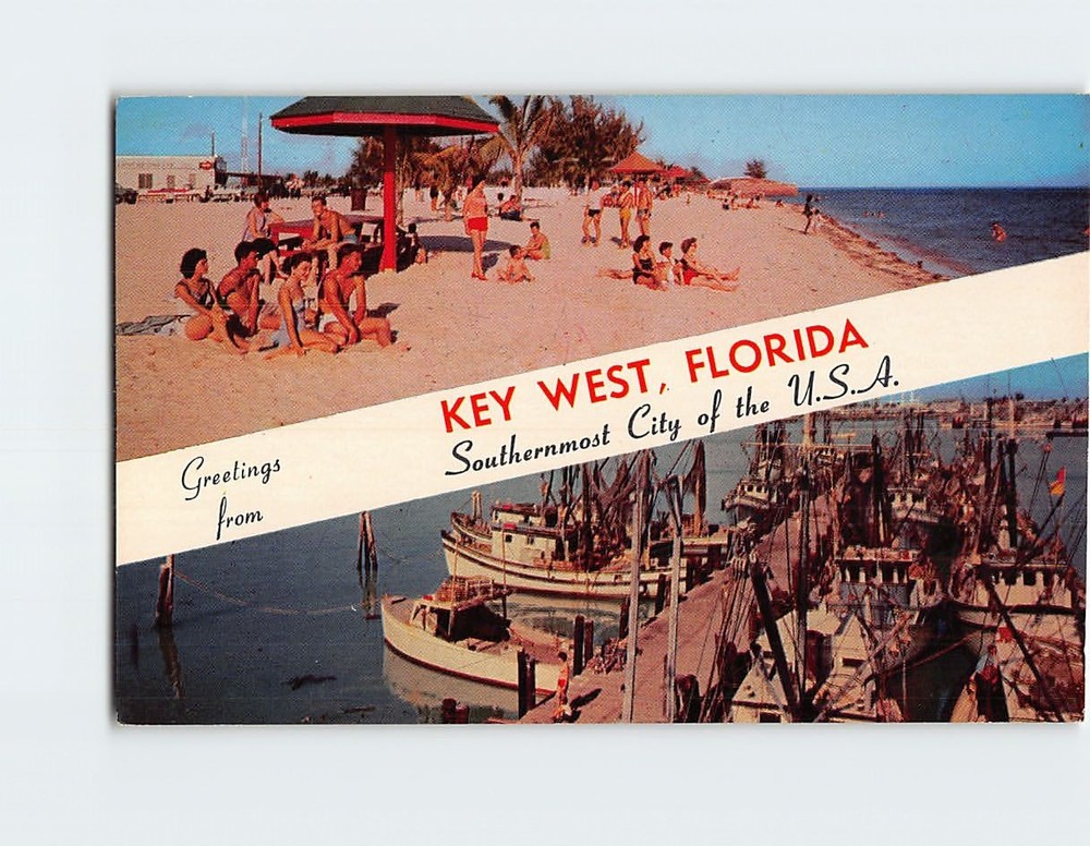 Postcard Southernmost City of the USA Greetings from Key West Florida USA