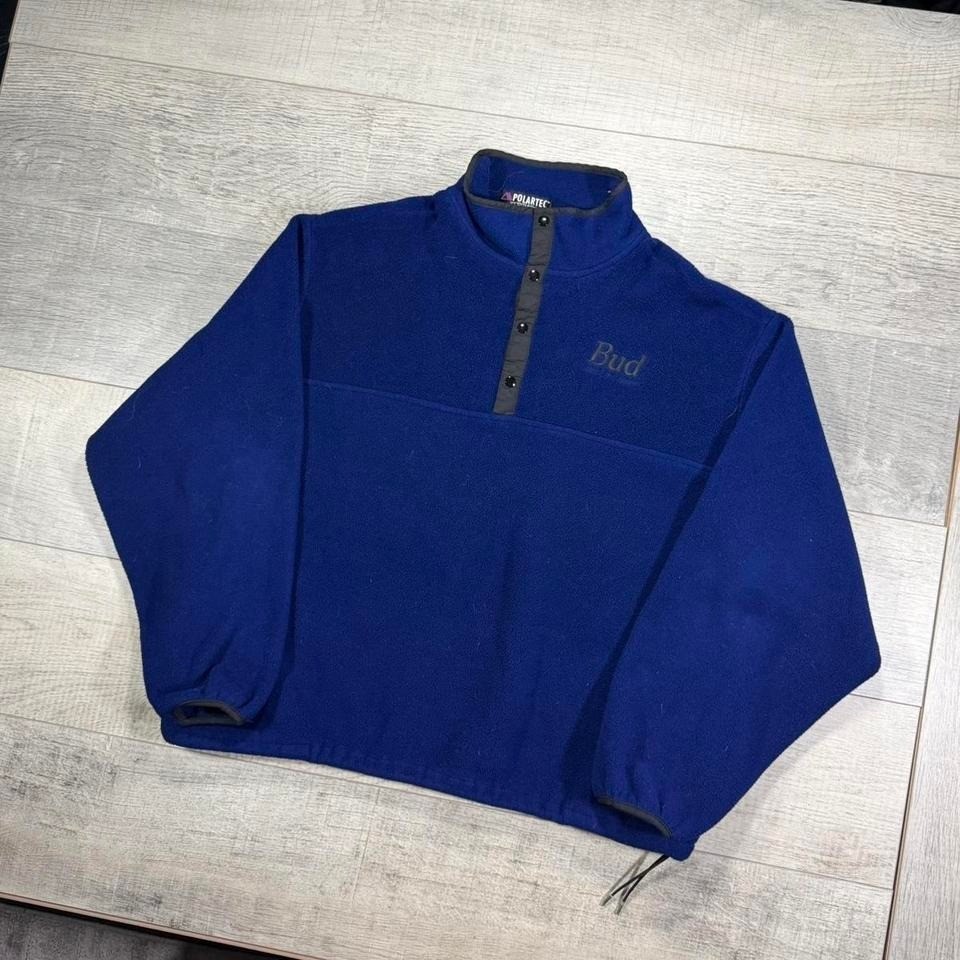 Vintage 90s rare Patagonia, chinchilla Budweiser, racing style fleece Size XL