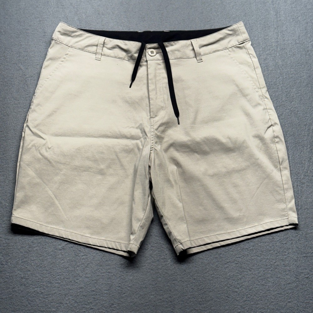 Marsh Wear Mens Hybrid Performance Shorts Khaki Tan Stretch Size 34