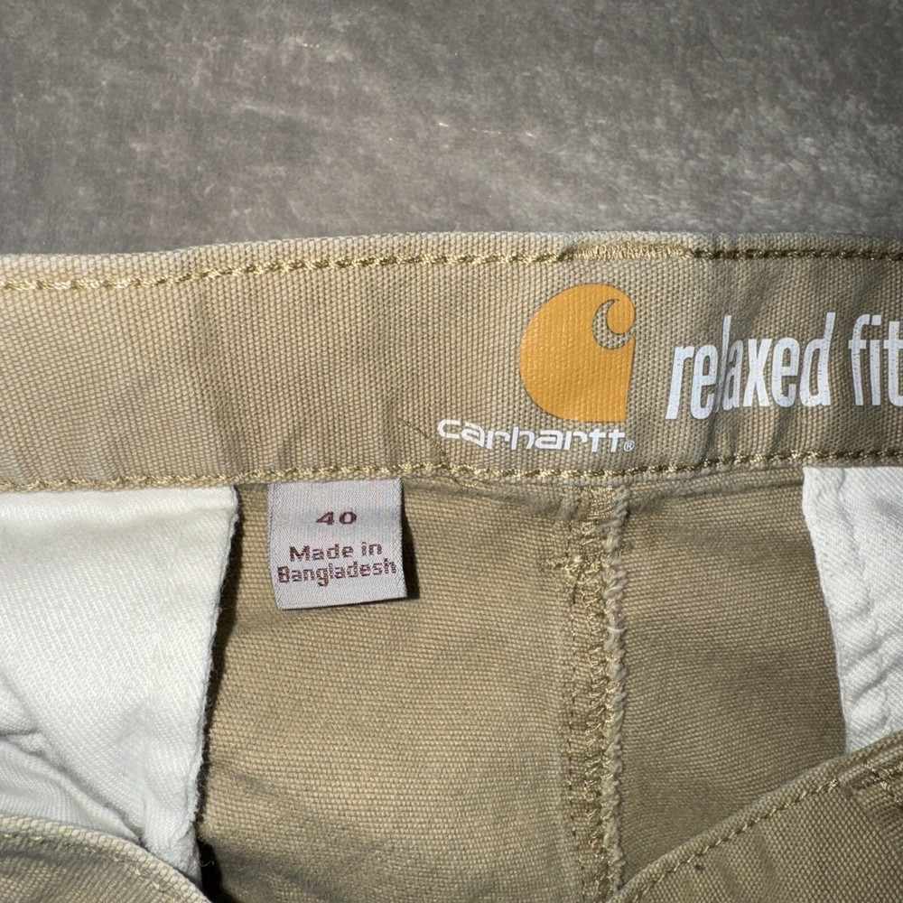 Carhartt Mens 40 Canvas Cargo Shorts Relaxed Fit Tan Beige Khaki 103542 253