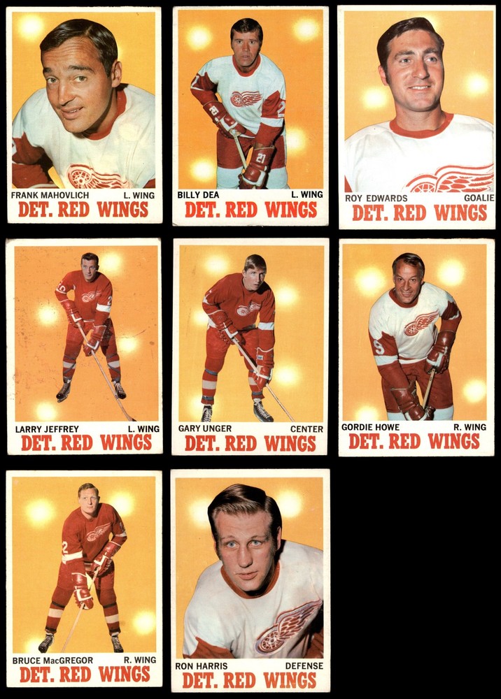 1970-71 Topps Detroit Red Wings Team Set 3.5 - VG+ 7156213