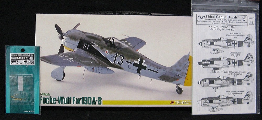 1/48 Trimaster Models FOCKE WULF Fw-190A-8 + TWO DETAIL SETS *MINT*