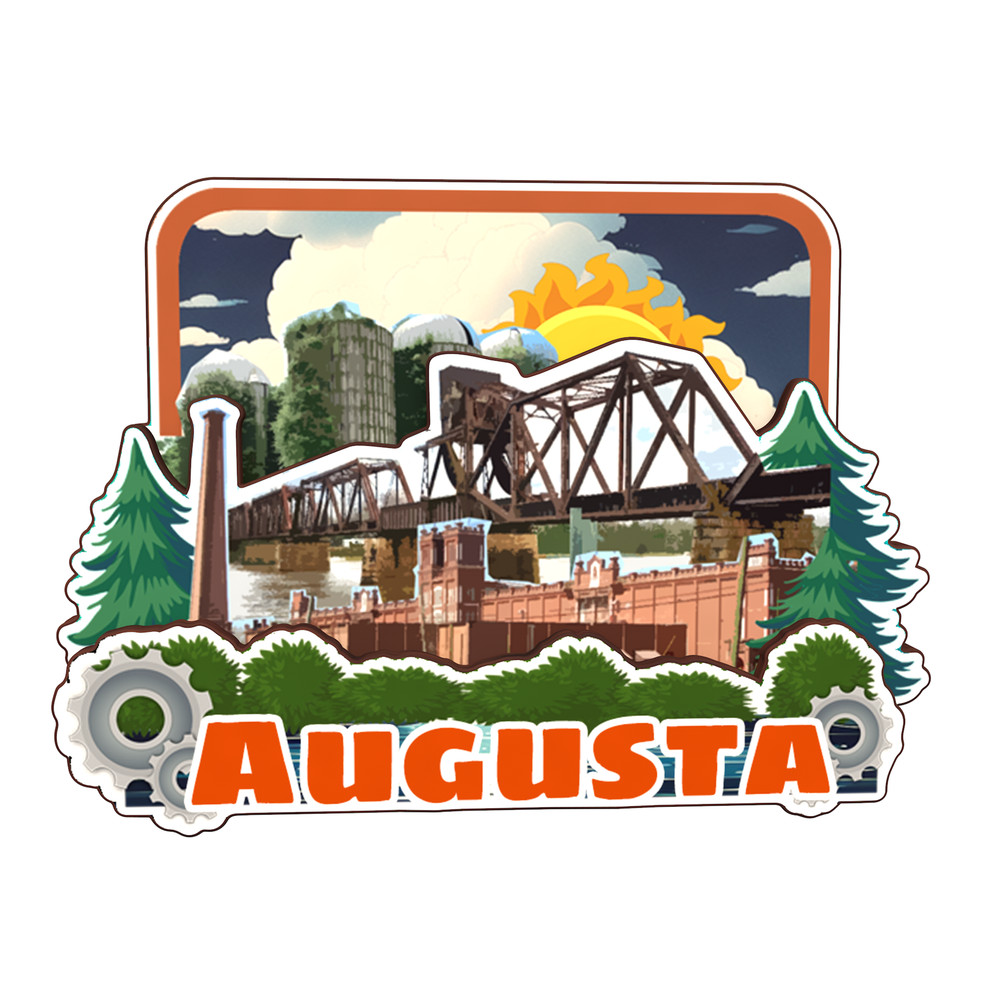Augusta Georgia USA Refrigerator magnet 3D travel souvenirs wood