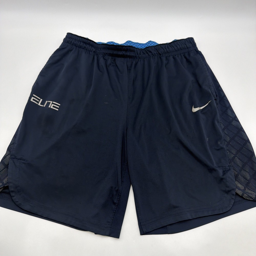 Nike Elite Sport Shorts Men XL Blue Pockets Logo .#46631
