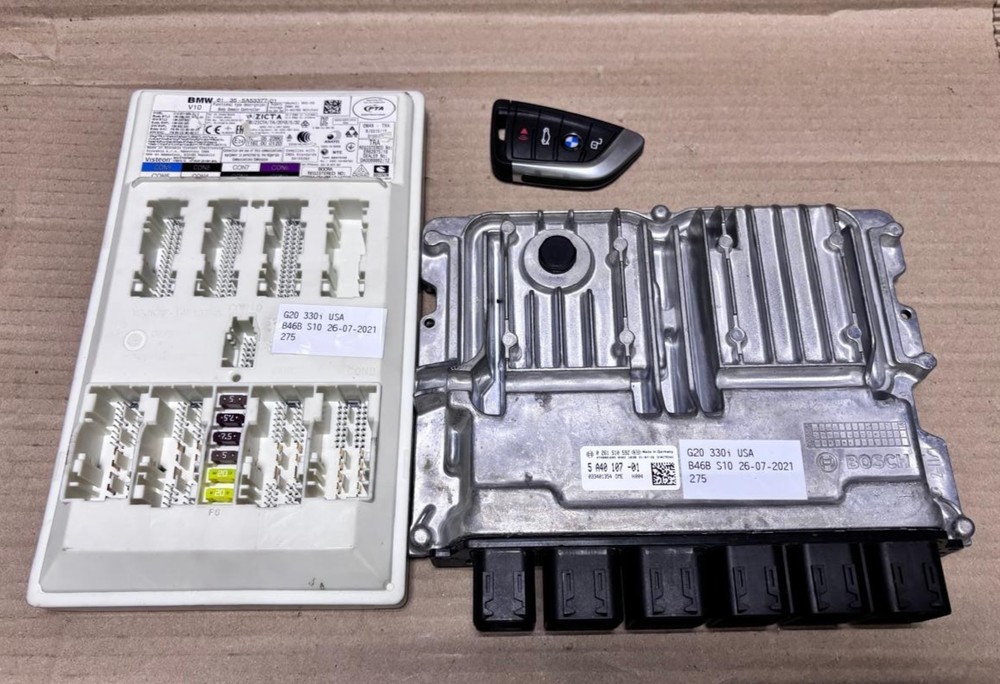 BMW G20 330i USA B46B S10 26/07/2021 ENGINE CONTROL UNIT SET + KEY - 5A40107