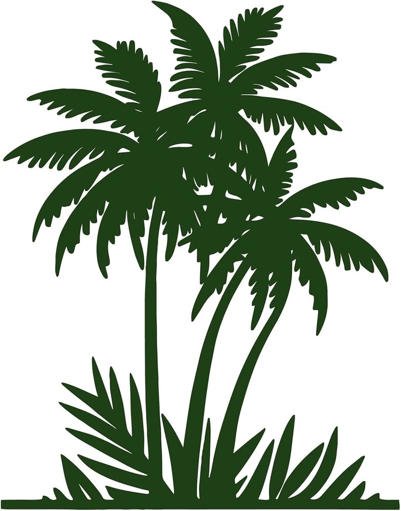 Benziso Metal Palm Tree Wall Art Tropical Plants Wall Decor Beach Theme Wall Scu
