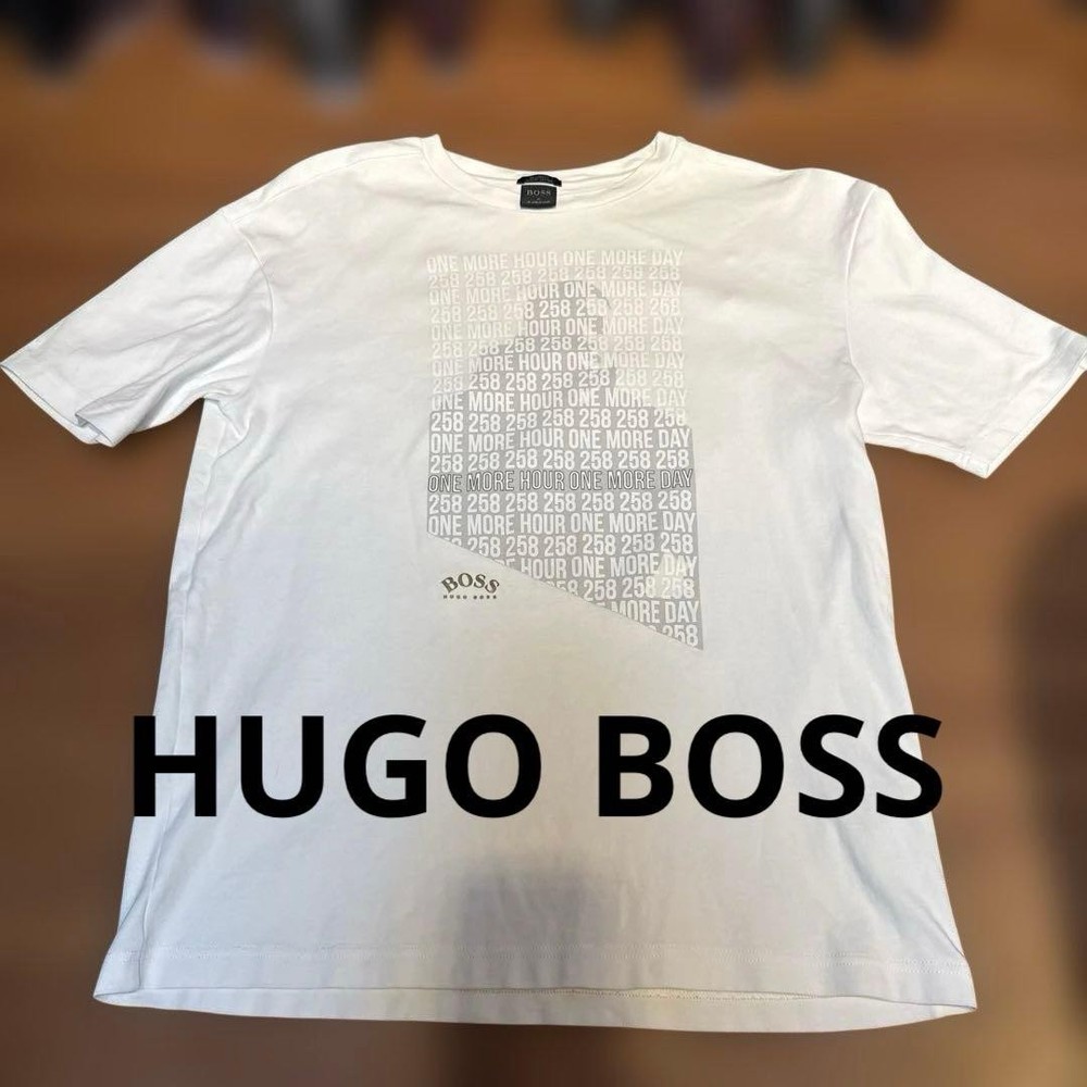HUGOBOSS x AJBXNG White T-Shirt M Size Relaxed Fit Luxury Cotton