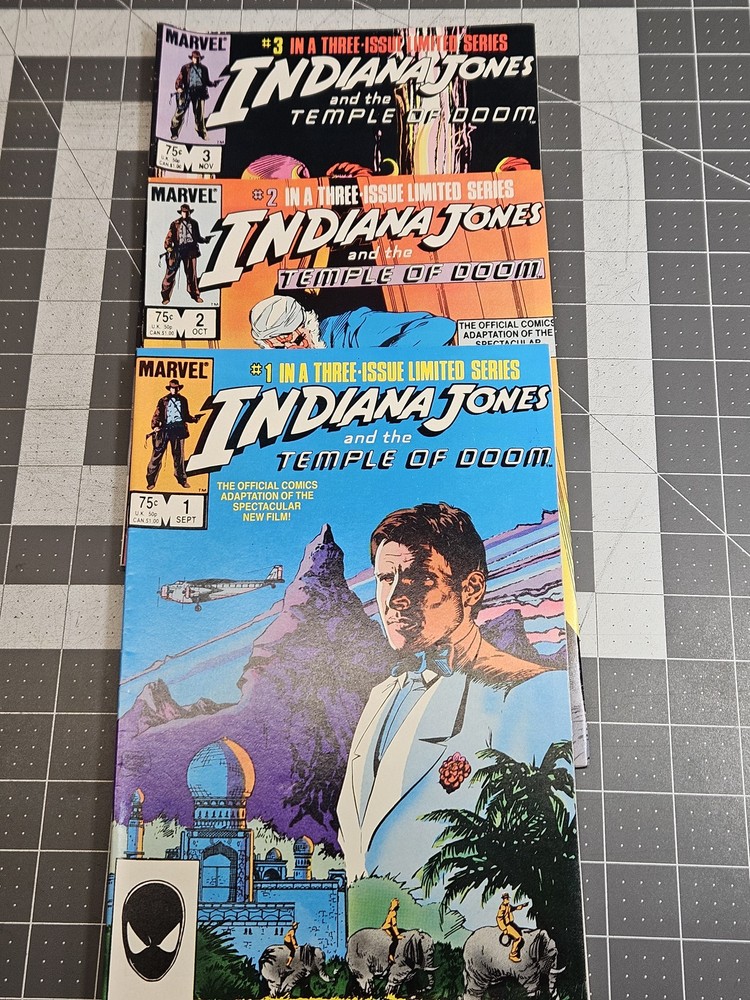 Indiana Jones and the Temple of Doom #1-3 Complete Limited Series Marvel Comics