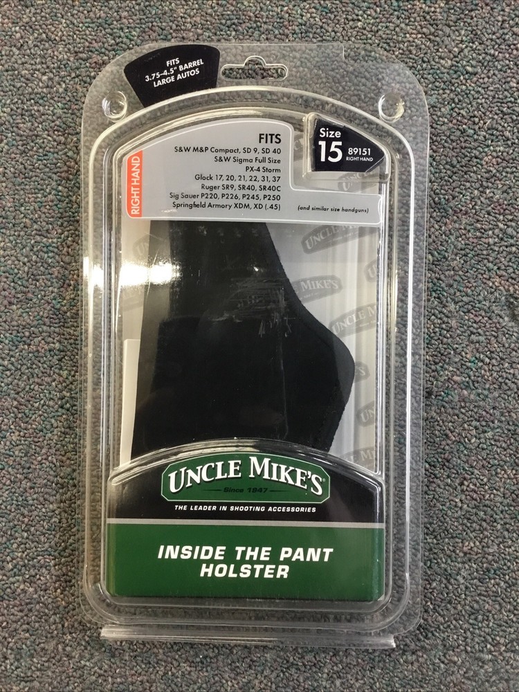 Uncle Mikes Size 15 Right Hand Inside The Pant Holster Sig SAUER, Glock, S&W