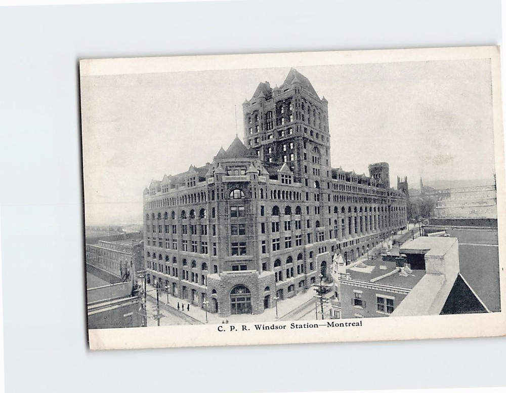 Postcard CPR Windsor Station Montreal Canada