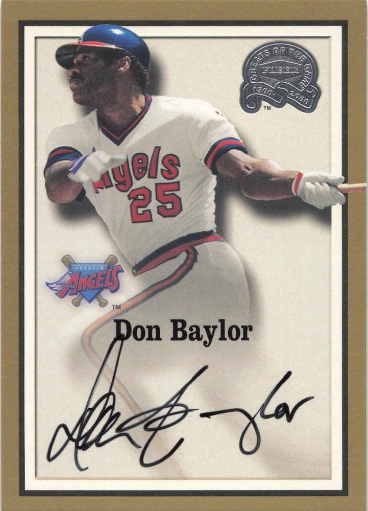 2000 Fleer Greats of the Game #NNO Don Baylor Autographs