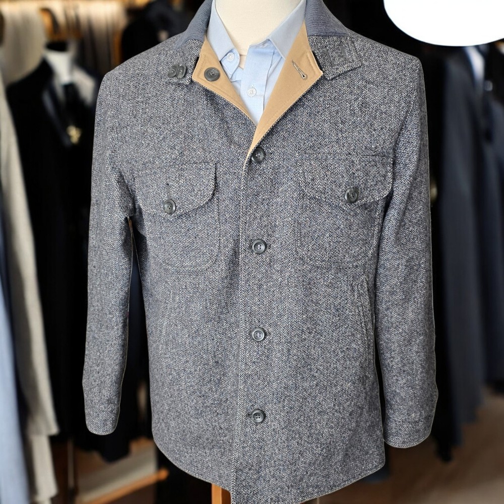 Vintage Pendleton Tweed Shacket Medium 1960s Reversible Shirt Jacket