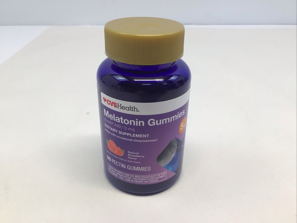 Melatonin Gummies Cvs Health Sleep Support Strawberry Flavor Sealed Exp 01 25