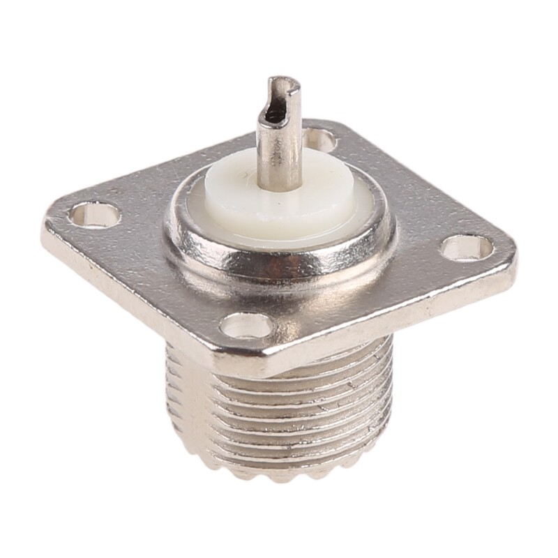 UHF SO239 Female Flange Panel Mount Straight Connector Adapter
