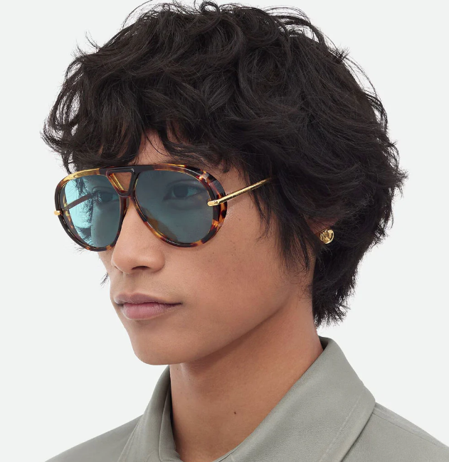 BOTTEGA VENETA BV1273 Havana Green Unisex Sunglasses 63mm 2024