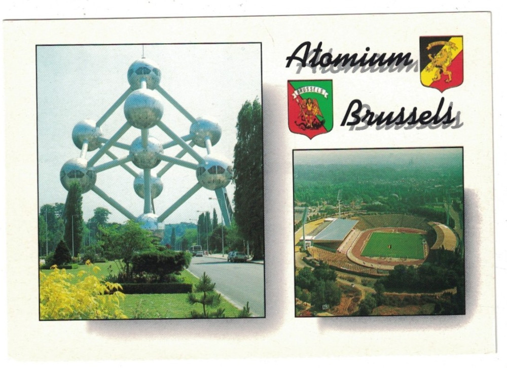 Vintage 1960'S Atomium Brussels Belgium Postcard