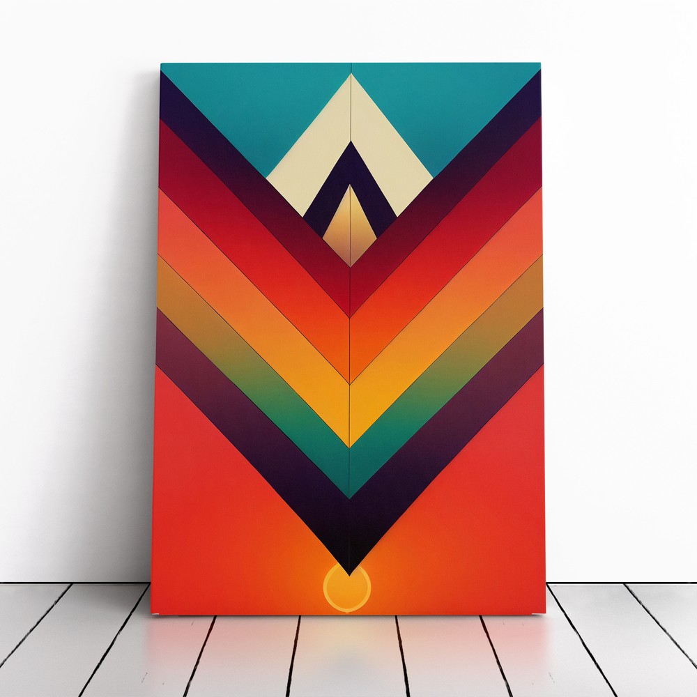 Tantalizing Abstract Sunset Canvas Wall Art Print Framed Picture Home Decor