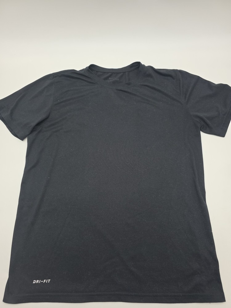 Nike Dri-Fit T-Shirt Men Medium Black Solid Tee.#39586