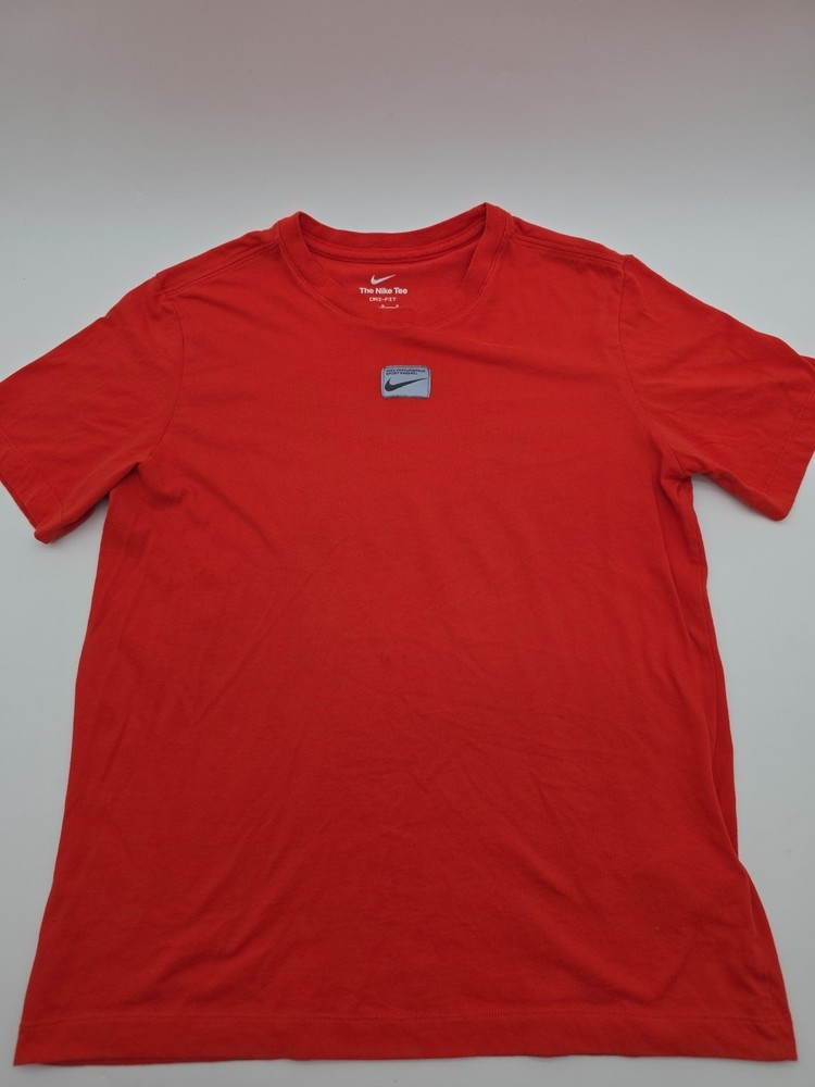 Nike Tee Dri-fit Swoosh T-shirt Men Medium Orange Tee.#43641