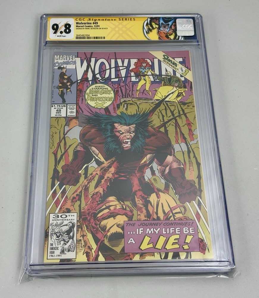 WOLVERINE #49 Marvel Comics CGC 9.8 - SIGNATURE SERIES SIGNED by Marc Silvestri