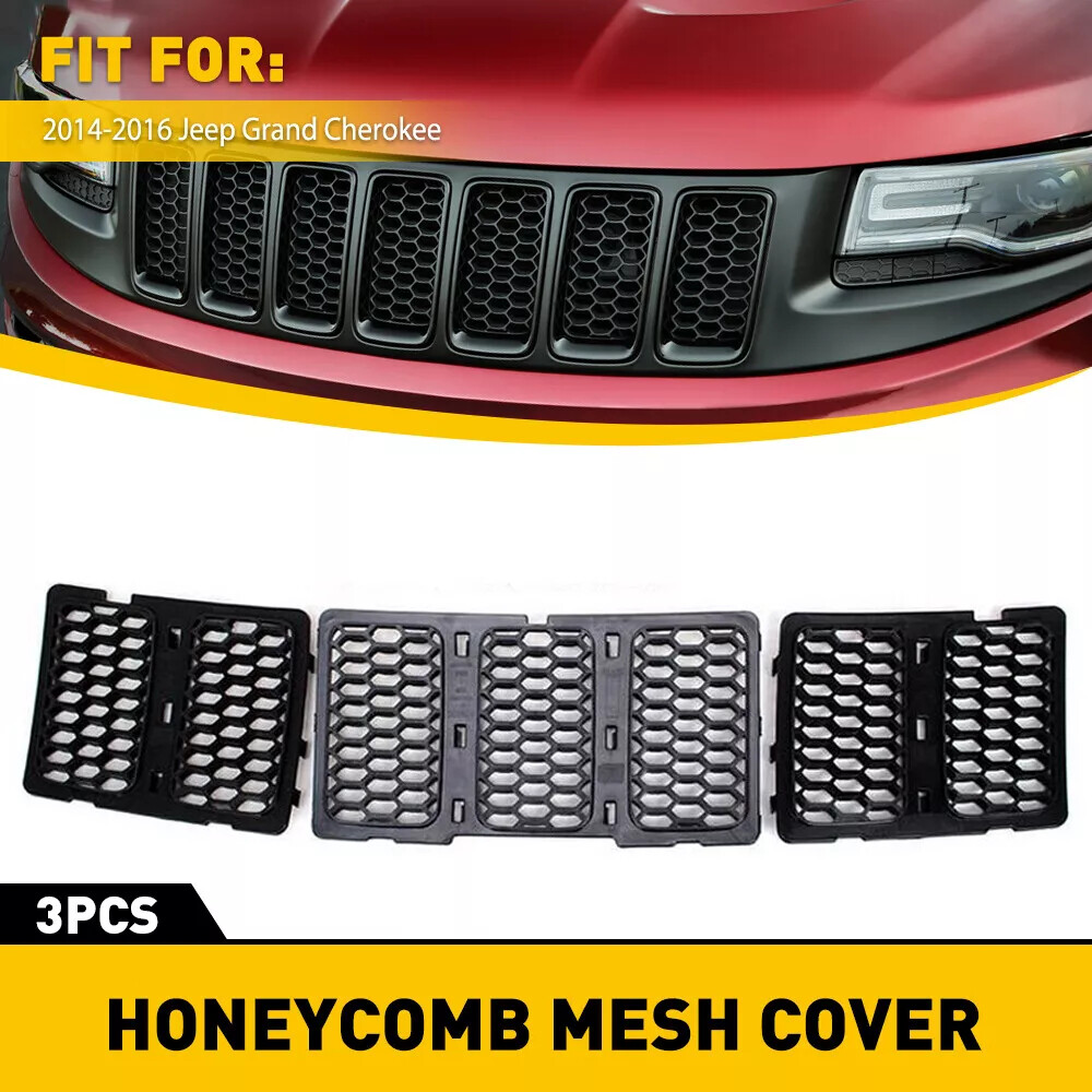 For Jeep Grand Cherokee 2014-2016 Front Grille Grill Insert Mesh Honeycomb Black