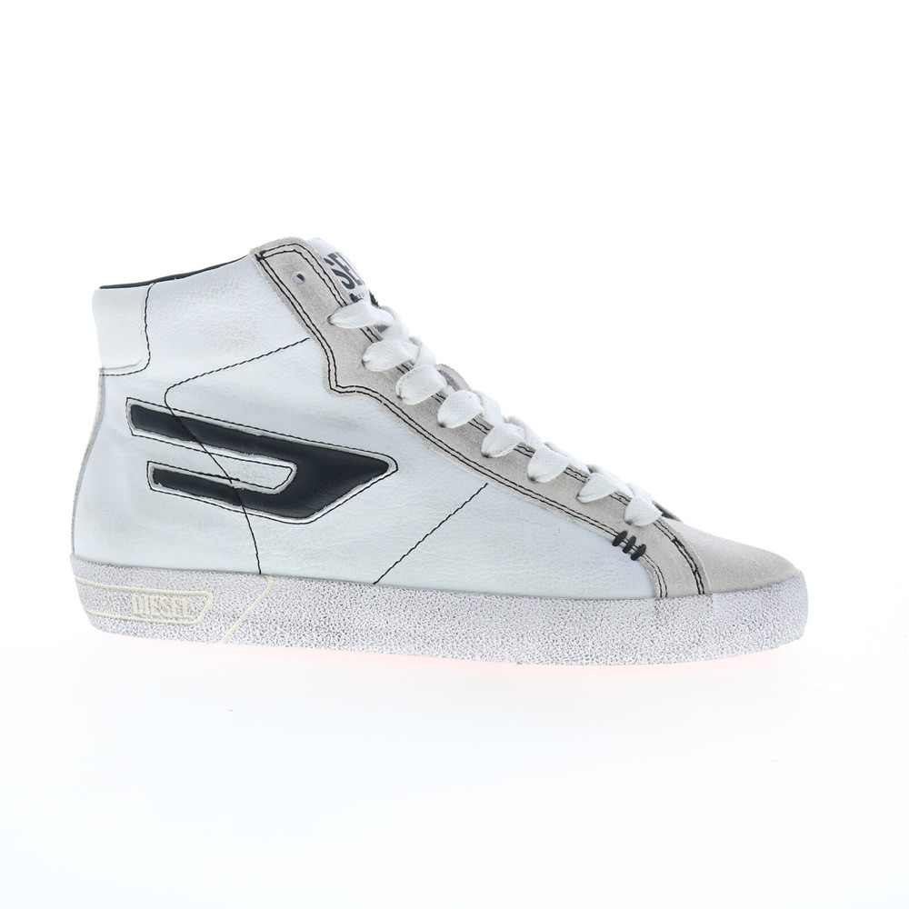 Diesel S-Leroji Mid W Womens Gray Leather Lifestyle Sneakers Shoes 8.5