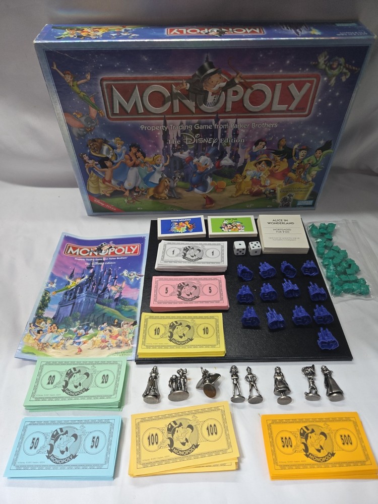 Monopoly The Disney Edition Game Hasbro Parker Brothers Complete 2009