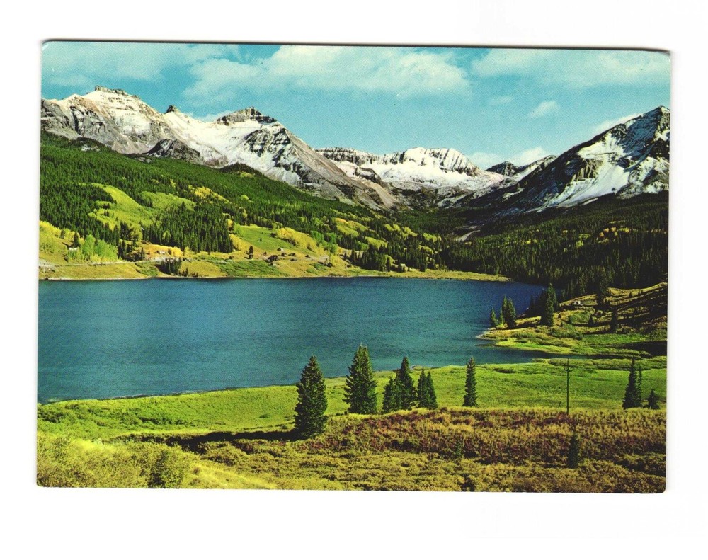 Trout Lake And the San Juan Mountains Colorado vintage postcard unposted