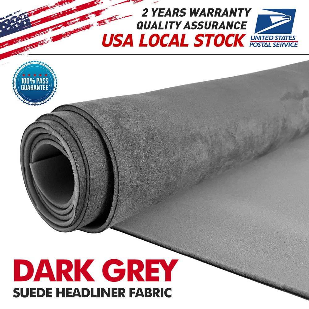 Gray Suede Headliner Fabric 1/8