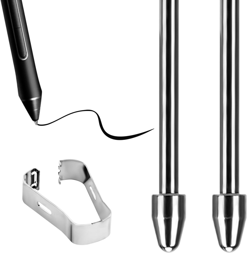 2PCS Titanium Silver Pen Tip Replacements for Kindle Scribe Stylus