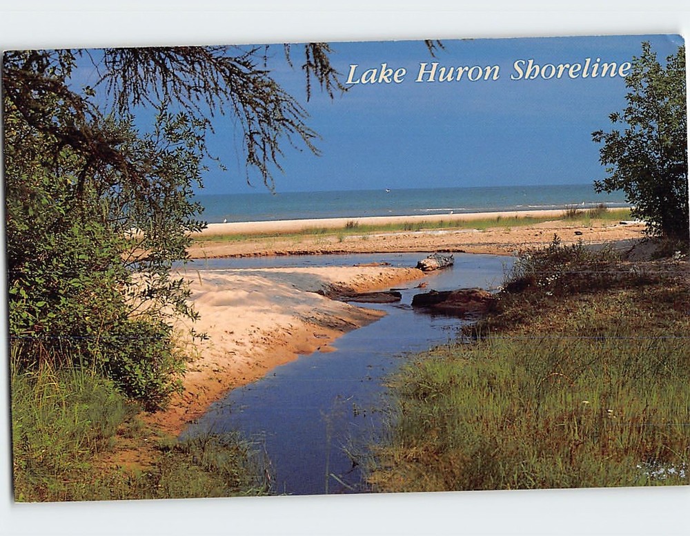 Postcard Lake Huron Shoreline Michigan USA