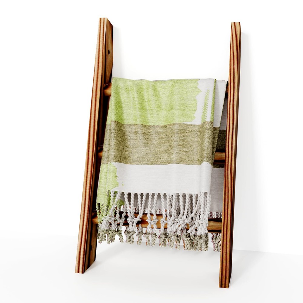 Wood Towel Ladder, Rustic Towel Quilt Throw Clothes Blanket Ladders for The L...