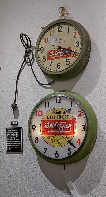 Photo:Dublin Texas 2014 Dr Pepper Advertising Clocks Bottling Works Museum