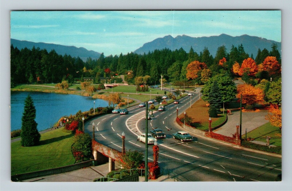 Vancouver BC-British Columbia Canada, Stanley Park Entrance Vintage Postcard