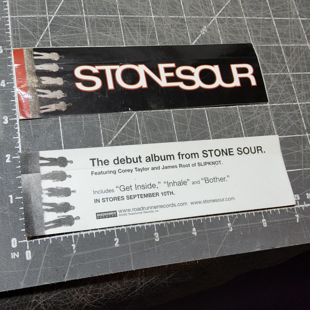 Stonesour debut album 2002 prom sticker roadrunner slipknot corey taylor inhale