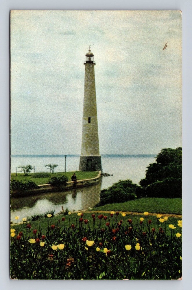 Lake St Marys OH-Ohio, Lighthouse at Grand Lake, Antique Vintage Postcard