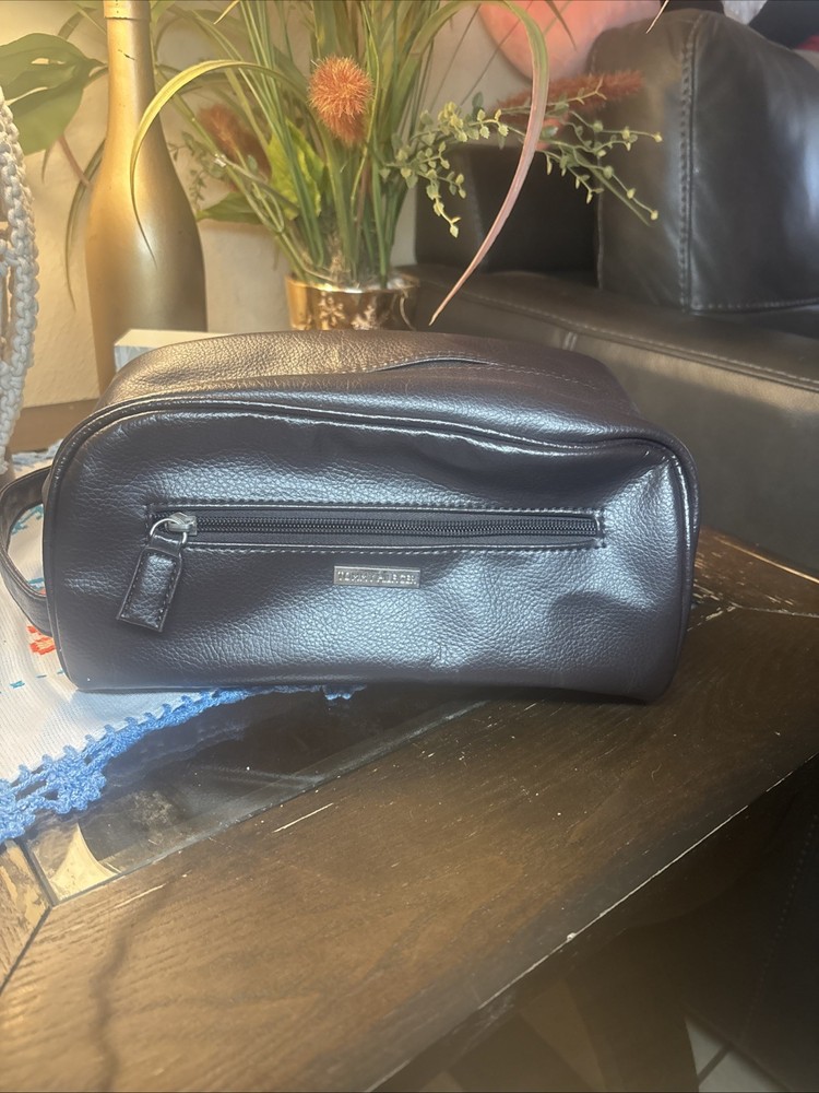 Tommy Hilfiger Brown Leather Toiletry Bag Dopp Kit Travel  Case – Pre-Owned