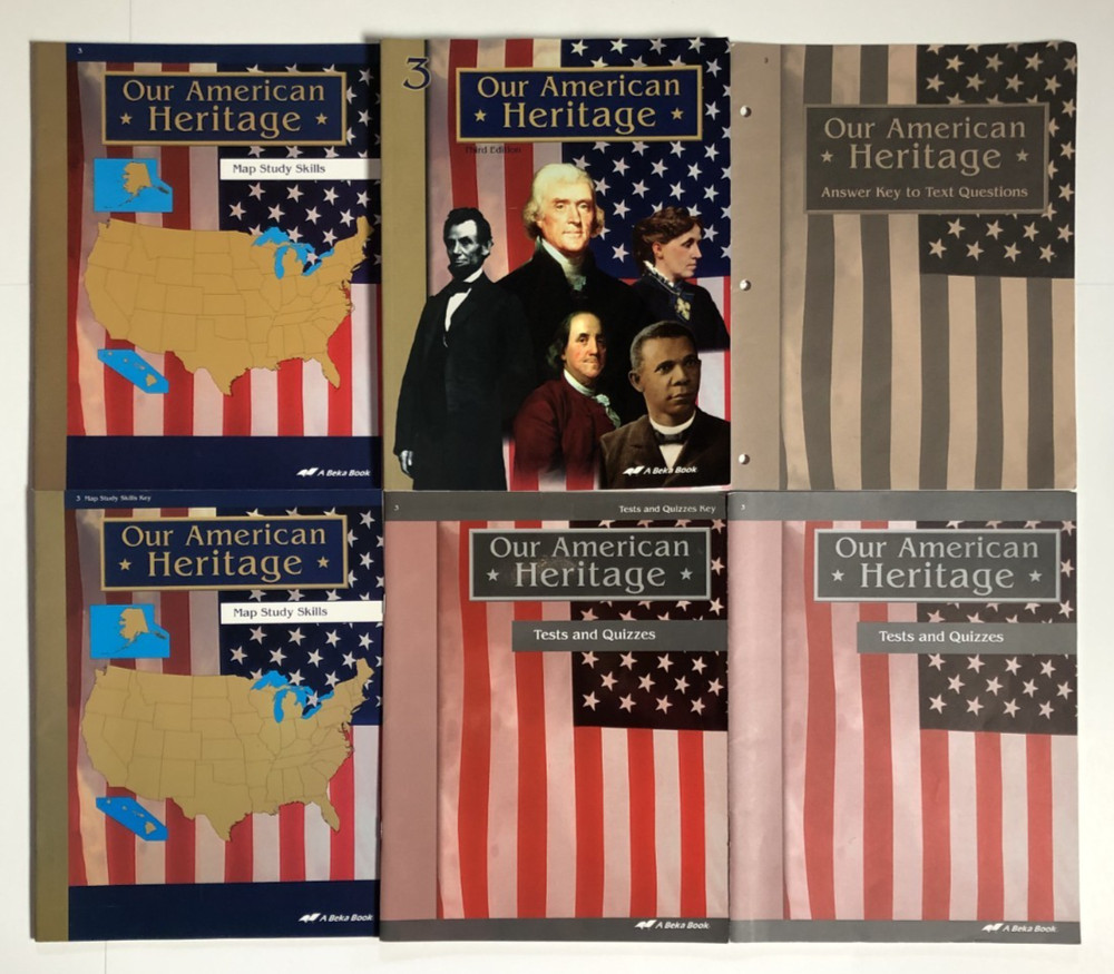 ABeka 3rd grade Our American Heritage 3 Student Parent Complete Set