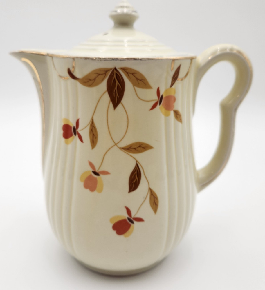Vintage Hall`s Superior Jewel Tea Autumn Leaf Coffee Pot/Lid Mary Dunbar