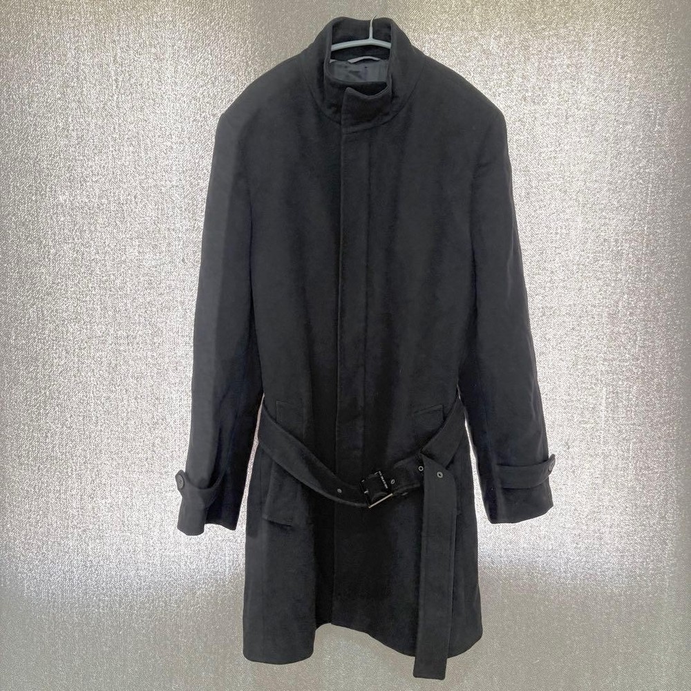 COMME CA DU MODE Wool Coat Men M Black Cashmere Excellent