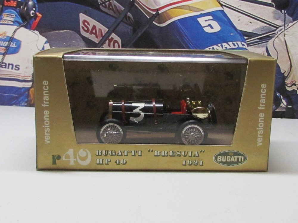 BRUMM MODELS / F1  1921 BUGATTI BRESCIA - BLACK #3 - 1/43 scale model car R40