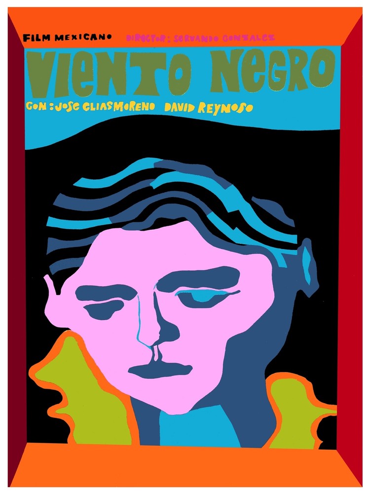 Viento negro, black wind wall Decoration Poster.Graphic Art Interior design 3779