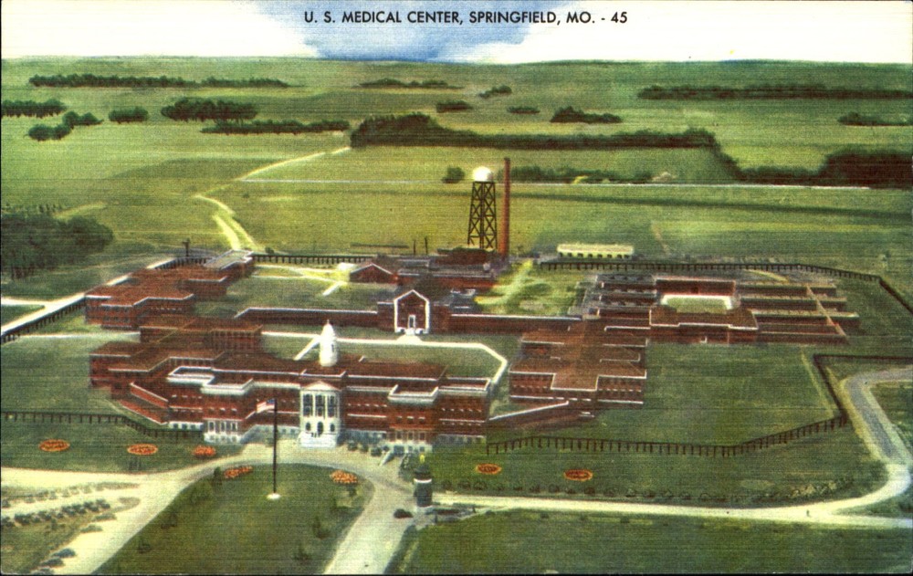 U.S. Medical Center Springfield Missouri MO aerial view 1940s